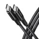 Kabel BUCM-CM20AB USB-C USB-C 2.0, 2m, PD 60W, 3A, ALU, oplot Czarny