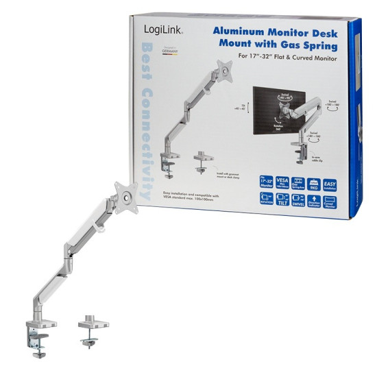 Uchwyt na monitor, 17-27 cali, max 9kg. 