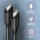 BUCM3-CM30AB Kabel USB-C  USB-C, 3.0m, PD 60W, 3A, ALU, oplot, czarny