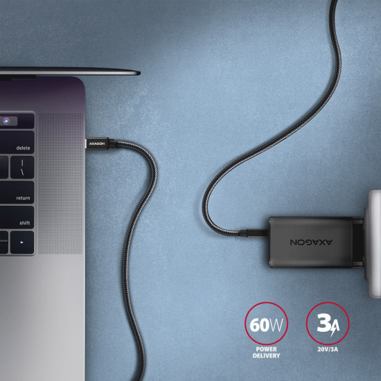 BUCM3-CM30AB Kabel USB-C  USB-C, 3.0m, PD 60W, 3A, ALU, oplot, czarny