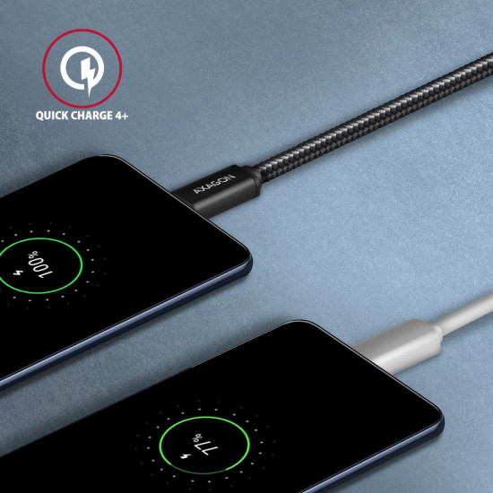 BUCM3-CM30AB Kabel USB-C  USB-C, 3.0m, PD 60W, 3A, ALU, oplot, czarny
