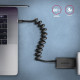 Kabel BUCM-CM10TB Twister USB-C   USB-C, 0,6m, USB 2.0, 2.4A, ALU, PVC Czarny