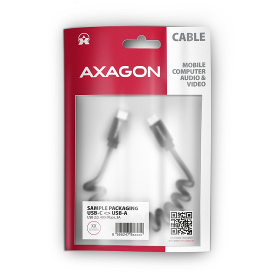 Kabel BUCM-CM10TB Twister USB-C   USB-C, 0,6m, USB 2.0, 2.4A, ALU, PVC Czarny