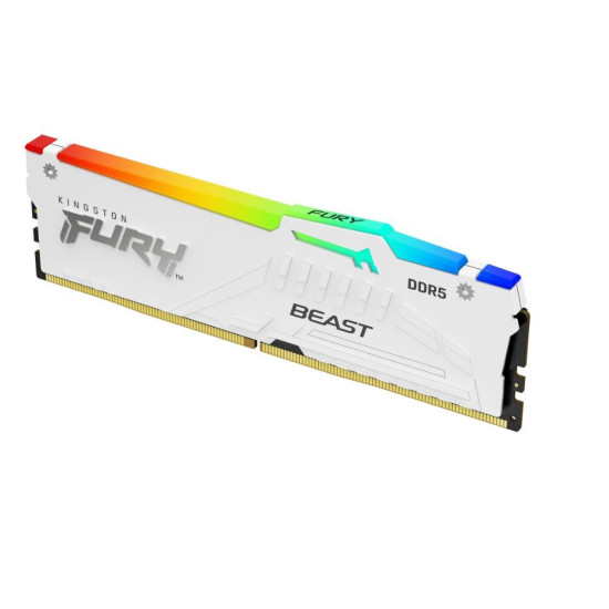 Pamięć DDR5 Fury Beast RGB  32GB(2*16GB)/5600  CL36 Biała