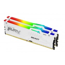 Pamięć DDR5 Fury Beast RGB  32GB(2*16GB)/5600  CL36 Biała