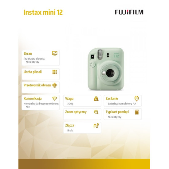 Aparat Instax mini 12 zielony