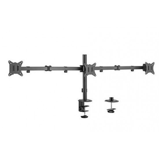 Ramię dla trzech monitorów biurkowe  (regulowane), 17 cali- 27 cali, do 7kg