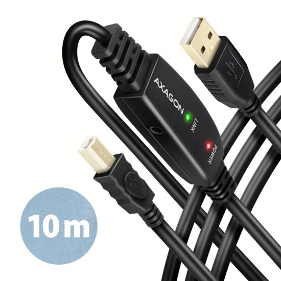 Kabel ADR-210B USB 2.0 A-M -> B-M Aktywny kabel połączeniowy/wzmacniacz 10m