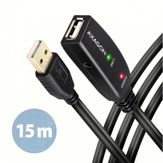 Kabel ADR-215 USB 2.0 A-M -> A-F aktywny kabel przedłużacz/wzmacniacz 15m