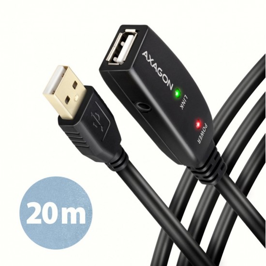 Kabel ADR-220 USB 2.0 A-M -> A-F aktywny kabel przedłużacz/wzmacniacz 20m