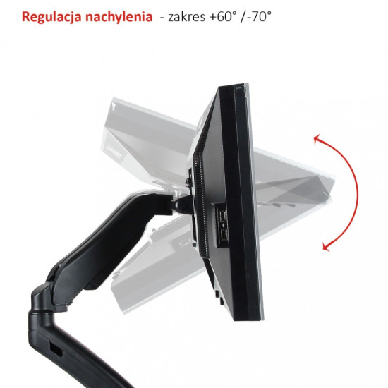 Uchwyt biurkowy na sprężynie gazowej do 1 monitora LCD/LED 13-27