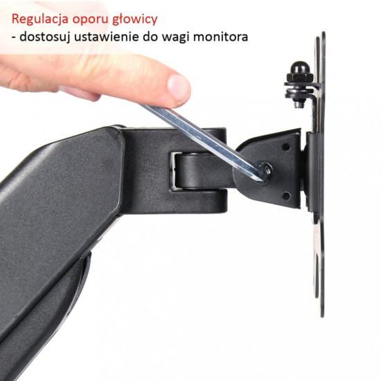 Uchwyt biurkowy na sprężynie gazowej do 1 monitora LCD/LED 13-27