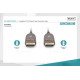 Kabel połączeniowy hybrydowy AOC DisplayPort 1.4 8K/60Hz UHD DP/DP M/M 20m Czarny