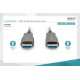 Kabel połączeniowy hybrydowy AOC HDMI 2.0 Premium HighSpeed 4K/60Hz UHD HDMI A/HDMI A M/M czarny 10m