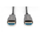 Kabel połączeniowy hybrydowy AOC HDMI 2.0 Premium HighSpeed 4K/60Hz UHD HDMI A/HDMI A M/M czarny 20m