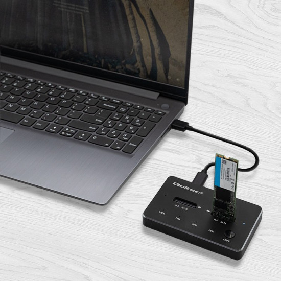 Stacja dokujca dysków 2x SSD M.2 SATA | NGFF | USB typ C 