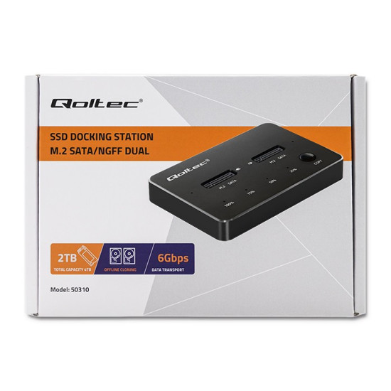 Stacja dokujca dysków 2x SSD M.2 SATA | NGFF | USB typ C 