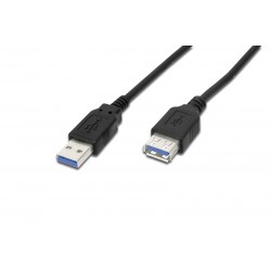 Kabel przedłużający USB 3.1 Gen.1 SuperSpeed 5Gbps Typ USB A/USB A M/Ż czarny 1,8m Kabel przedłużający USB 3.1 Gen.1 SuperSpeed 5Gbps Typ USB A/USB A M/Ż czarny 1,8m