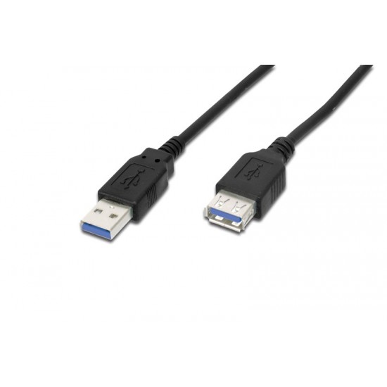 Kabel przedłużający USB 3.1 Gen.1 SuperSpeed 5Gbps Typ USB A/USB A M/Ż czarny 1,8m