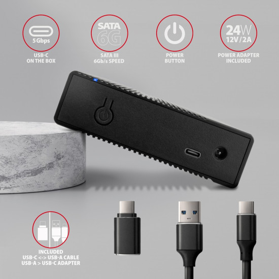 EE35-GTR Obudowa zewnętrzna aluminiowa USB3.2 Gen1 - SATA 6G 3.5