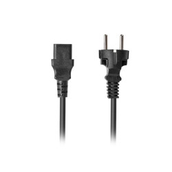 Kabel zasilający CEE 7/7 -> C320 C13 1.8m prosty, czarny