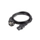 Kabel zasilający CEE 7/7 -> C320 C13 1.8m prosty, czarny