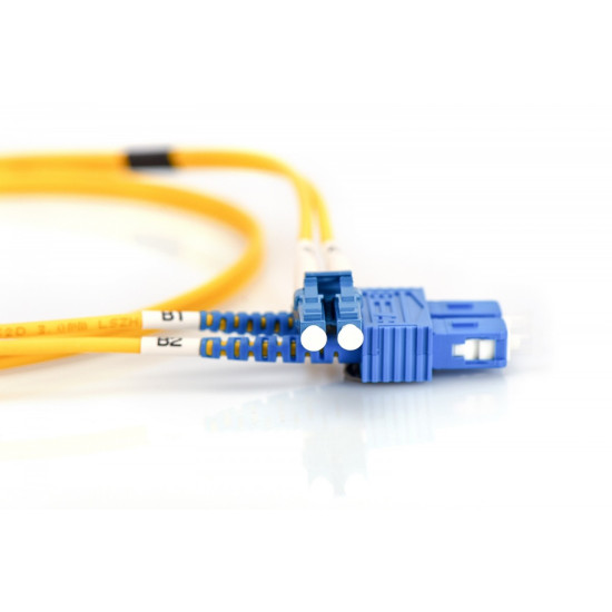 Patchcord światłowodowy FO LC-SC SM 9/125 duplex LSOH 1m