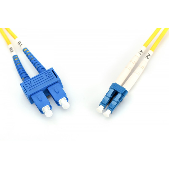 Patchcord światłowodowy FO LC-SC SM 9/125 duplex LSOH 1m