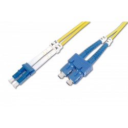 Patchcord światłowodowy FO LC-SC SM 9/125 duplex LSOH 1m