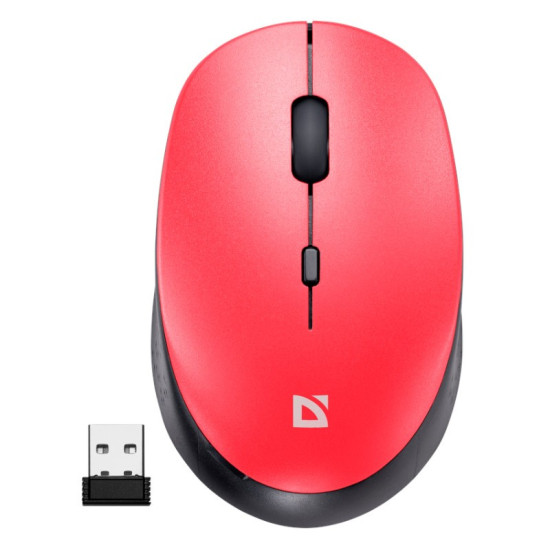 Mysz bezprzewodowa silent click AURIS MB-027 800/1200/1600 DPI Czerwona 