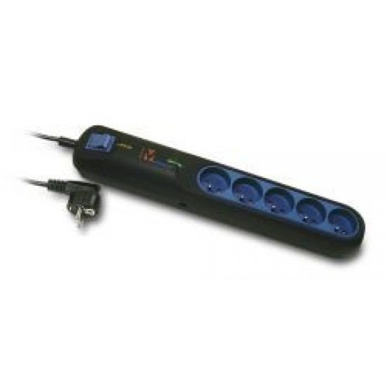 Listwa przeciwprzepięciowa LFT-2001A, 3L EMI/RFI, 2.5m, czarna