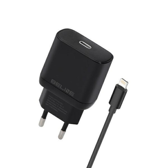 Ładowarka sieciowa 30W USB-C + kabel lightning, czarna
