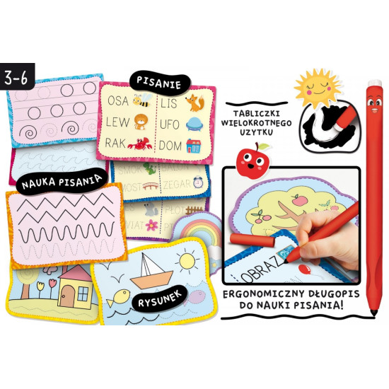 Zestaw edukacyjny Montessori Pen Szkoła pisania z 18 tabliczkami