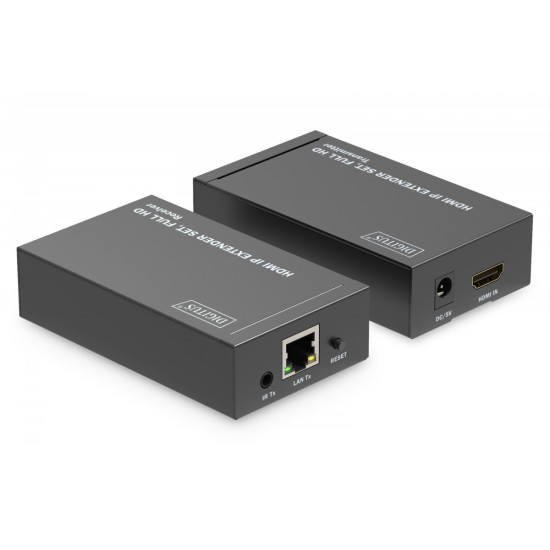 Przedłużacz/Extender HDMI 1080p 60Hz 120m po skrętce Cat.6/6A/7/8 HDCP 1.3 IR, zestaw