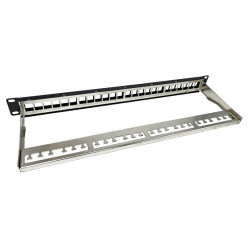 Patch panel 24 porty 1U modularny 