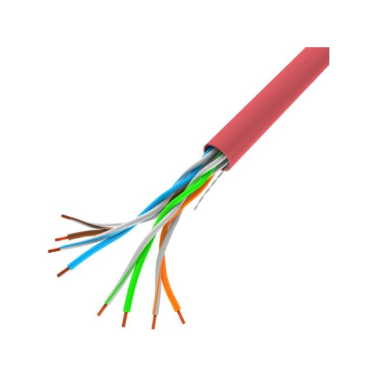 Kabel UTP Kat.5E CCA 305m drut czerwony LCU5-10CC-0305-R