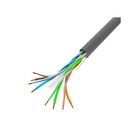 Kabel UTP Kat.6 CCA 305 m drut szary