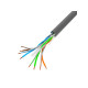 Kabel UTP Kat.6 CCA 305 m drut szary