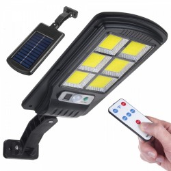 Solarna lampa uliczna LED z czujnikiem i pilotem MCE446 