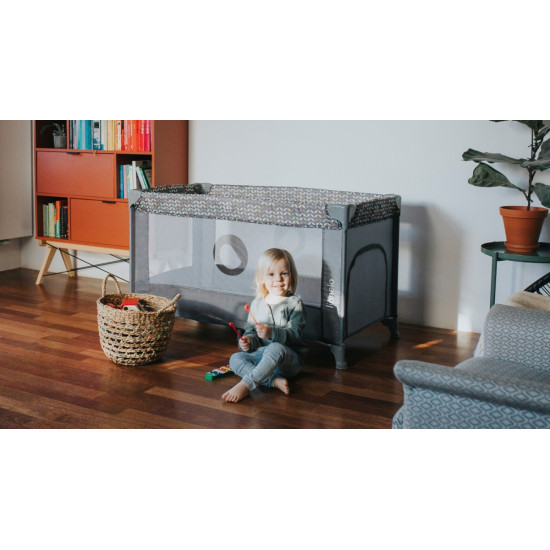 Łóżeczko turystyczne Stefi Grey Concrete Multicolor