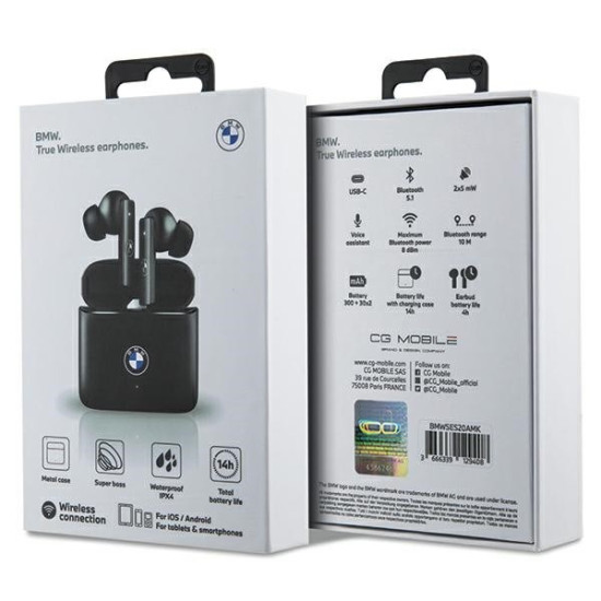 Sluchawki Bluetooth TWS BMWSES20AMK czarne 