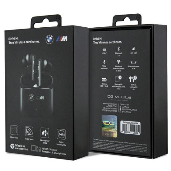 Sluchawki Bluetooth TWS BMWSES20MAMK czarne 