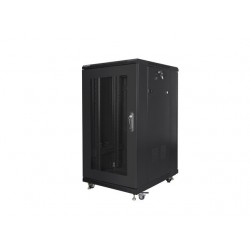 Szafa stojąca 19 cali 22U 600x800 drzwi perforowane, czarna