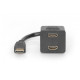 Kabel rozdzielacz/splitter HDMI HighSpeed 1080p 24Hz FHD Typ HDMI A/2xHDMI A M/Ż 0,2m Czarny
