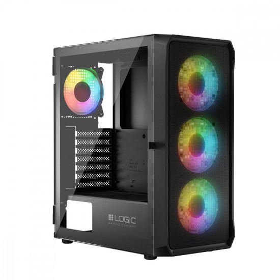 Obudowa Komputerowa Logic Portos ARGB Midi USB 3.0 Czarna 