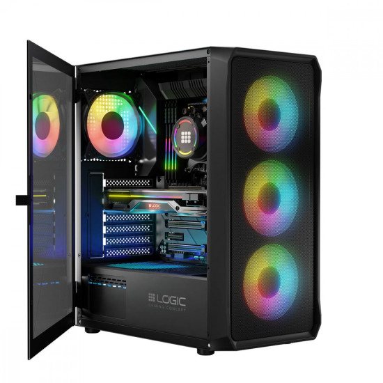 Obudowa Komputerowa Logic Portos ARGB Midi USB 3.0 Czarna 