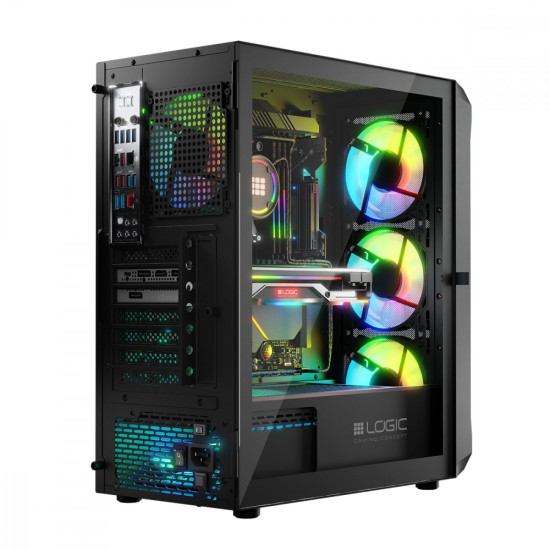 Obudowa Komputerowa Logic Portos ARGB Midi USB 3.0 Czarna 
