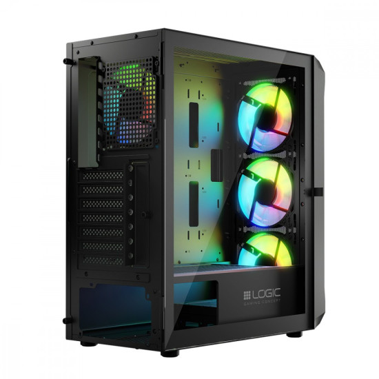 Obudowa Komputerowa Logic Portos ARGB Midi USB 3.0 Czarna 