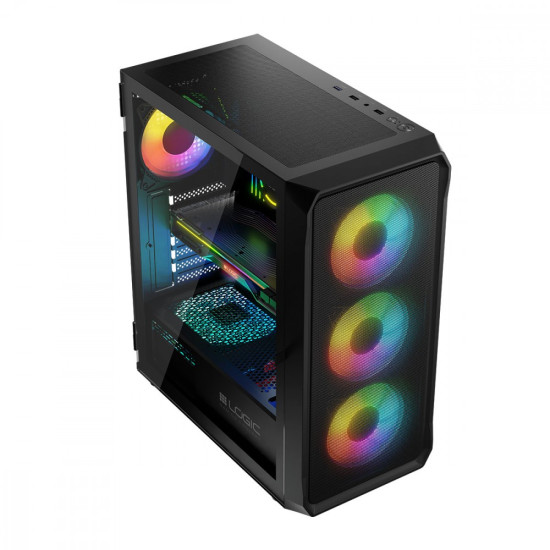 Obudowa Komputerowa Logic Portos ARGB Midi USB 3.0 Czarna 