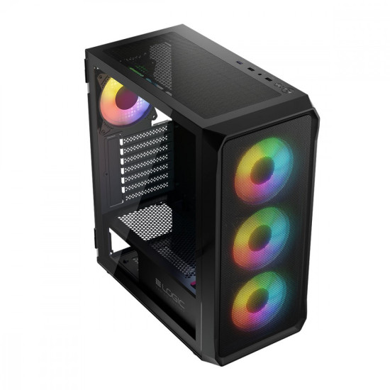 Obudowa Komputerowa Logic Portos ARGB Midi USB 3.0 Czarna 